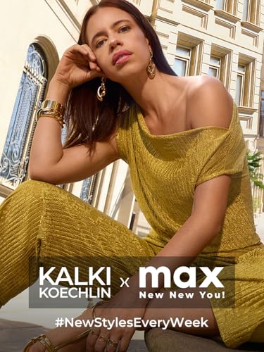 Max Kalki x Max Women Solid Cropped Blazer(Beige_2XL)