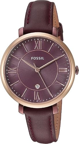 Fossil Women's Analog Watch with Leather Calfskin Strap ES4099
