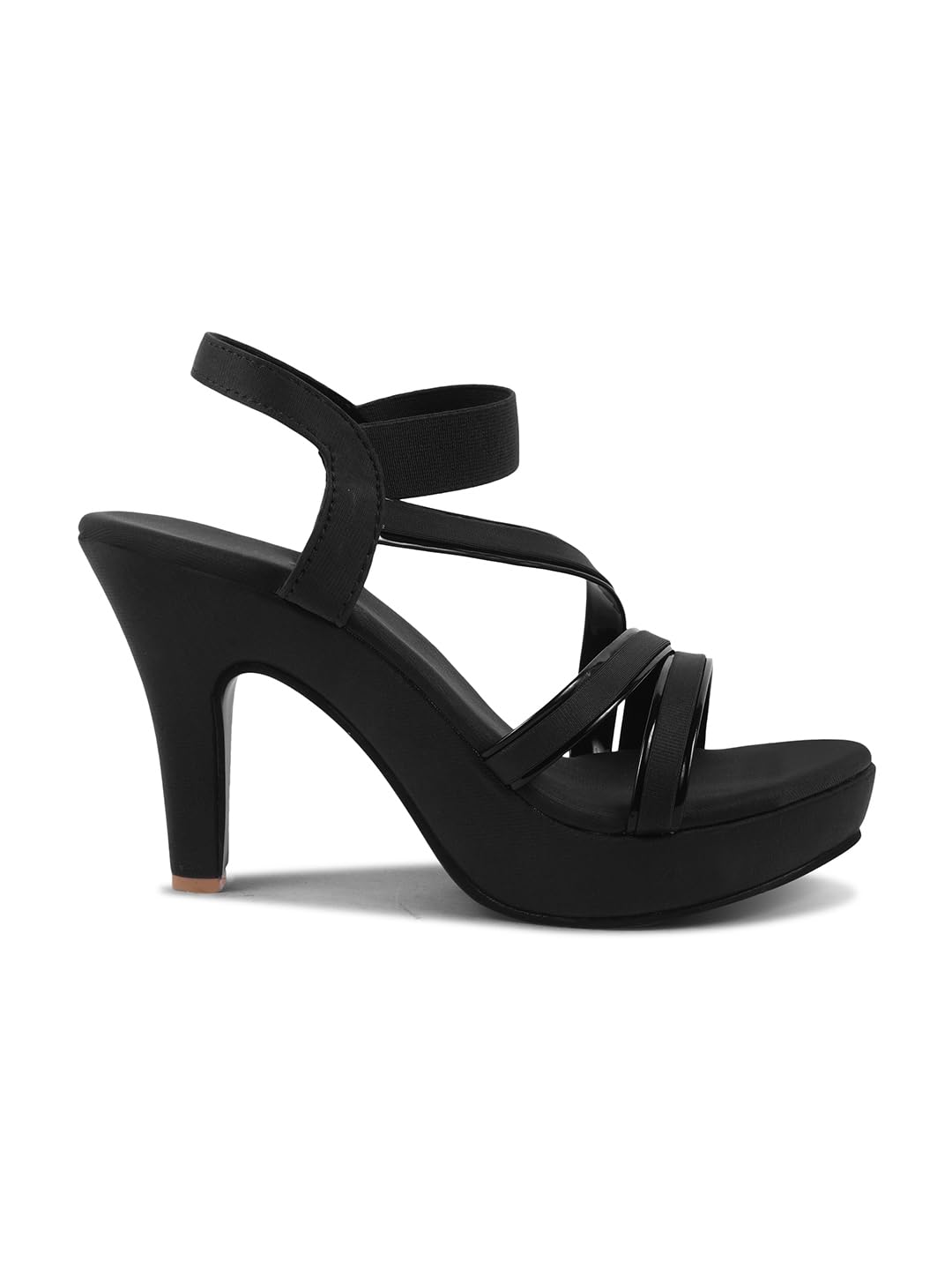 SVYA, Comfortable Heel Sandals for Women and Girl. (Black, UK Footwear Size System, Adult, Women, Numeric, Medium, 3)