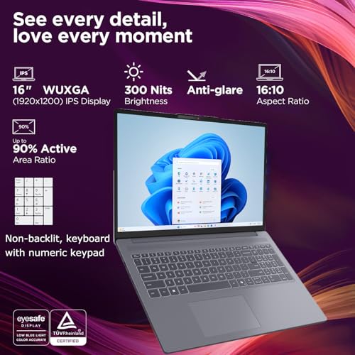 Lenovo 16" FHD+ Laptop, i7-13620H, Office 365, 16GB DDR5, 1TB SSD