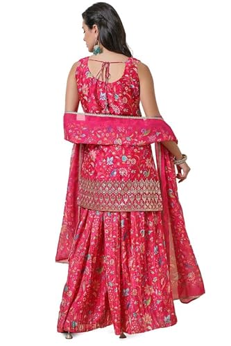 Soch Women's Brasso Salwar Suit (EWA4CD21069A_Fuchsia