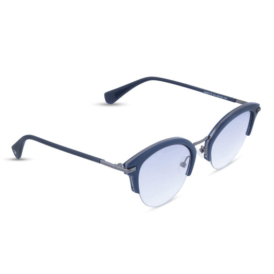 Giordano UV Protected Round women Sunglasses (48 | Sky Blue Lens)