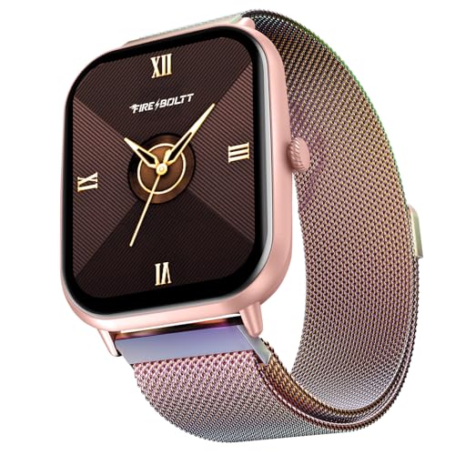 Fire-Boltt Ninja Call Pro Max Ultra Bluetooth Calling Smart Watch, 2.01" HD Display, 120+ Sports Modes, Health Suite, AI Voice Assistance, SpO2 Smartwatch for Men & Women - Rainbow Link