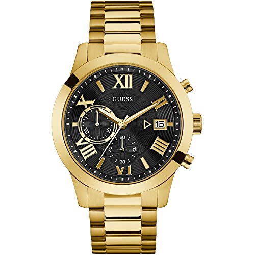 Guess Round 45mm Black Dial Analog Men Watch - W0668G8