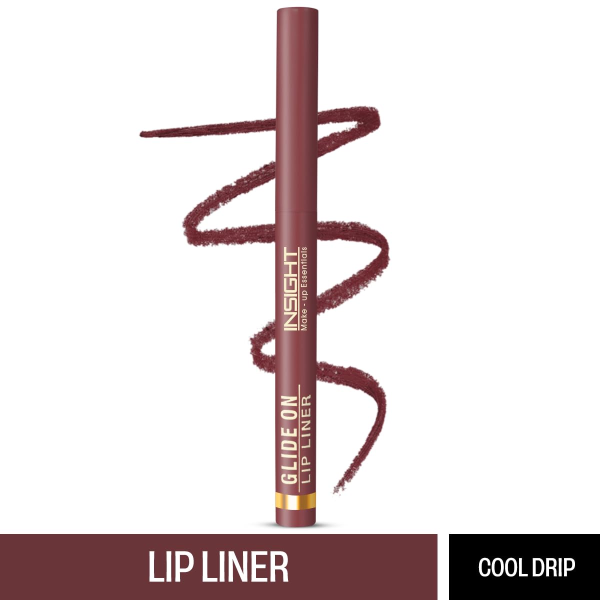 Insight Cosmetics Glide On Lip Liner | One Swipe Smooth Application | Long Lasting Lip Pencil,0.3 gm,18