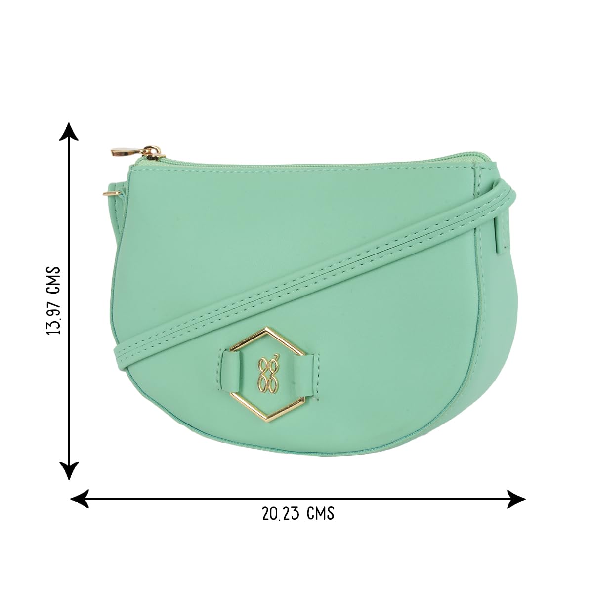 Baggit Women Green Saddle Sling Bag Xxs Size | Ladies Stylish Casual Cross Body Purse Handbag