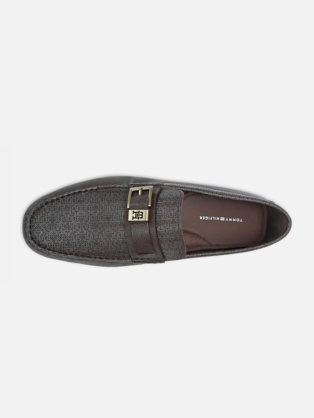 Logo Brown Leather Loafers