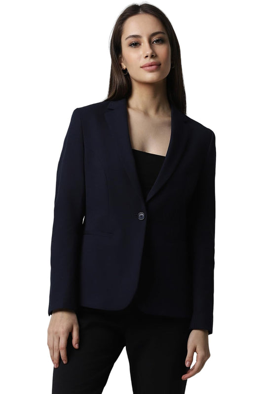 Van Heusen Women's Blazer (VWBZCRGB202387_Navy