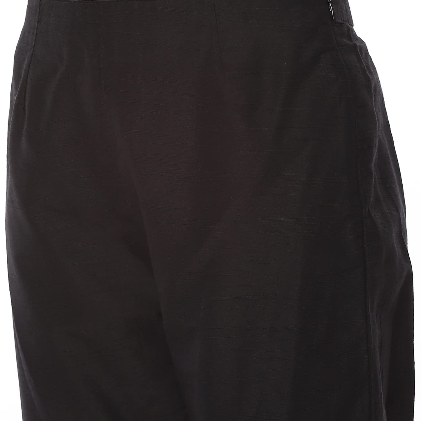 BIBA Women's Solid; Embroidred Narrow Salwar Kurta Dupatta(Skd7185_Black_38) - Viscose