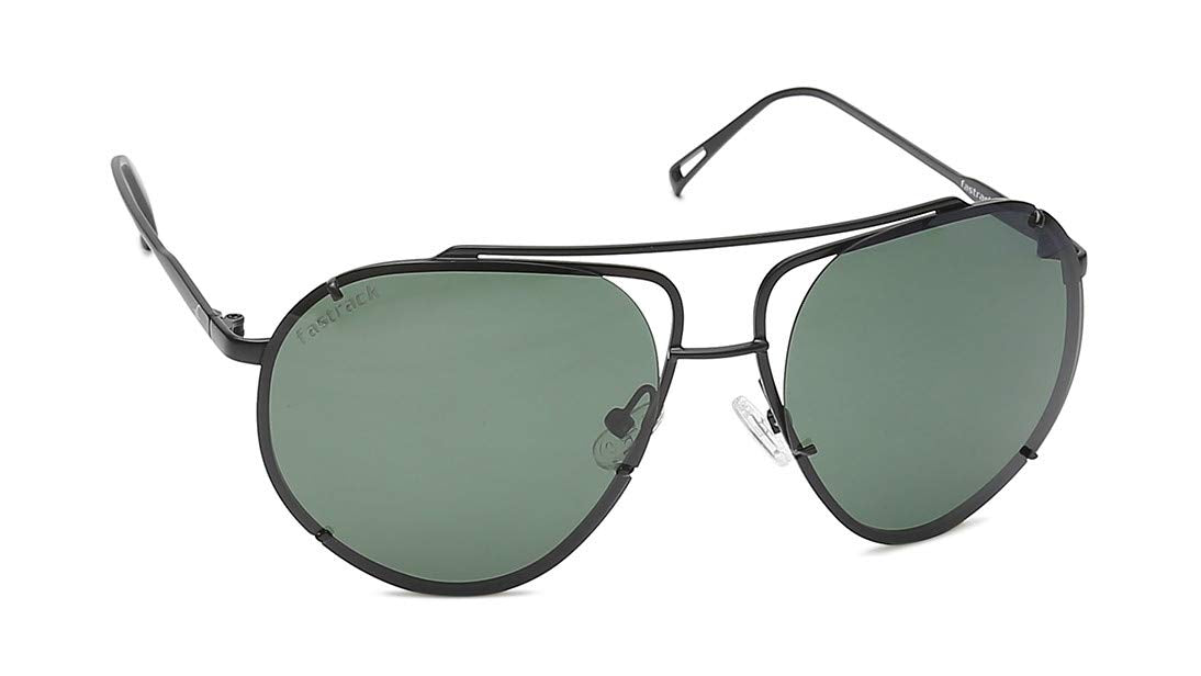 Fastrack Green Aviator Polarised Sunglasses for Men