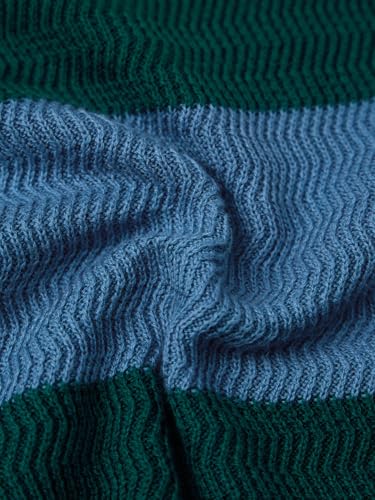 The Souled Store Jacquard Polo: Marine Vibe Men and Boys Short Sleeve Spread Collar Green Blue Yellow Striped Cotton Regular Fit Textured Polos