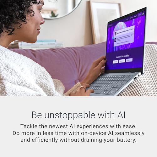 Dell DB14250 14" (35.56 cm) AI Laptop Intel Core Ultra 5 226V Processor, 16GB RAM, 512GB SSD, ARC Graphics, 2.5K Display, IPS ComfortView Plus, 300nits. Backlit KB, FPR, Win 11, Thin & Light, Ice Blue