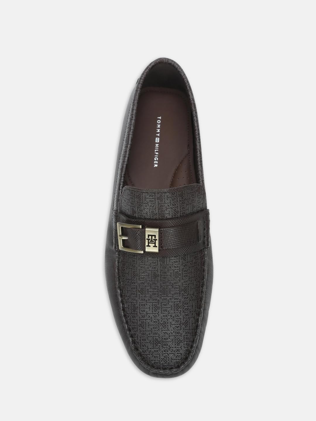 Logo Brown Leather Loafers