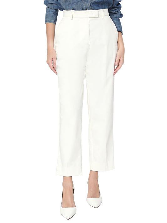 VERO MODA Womens Straight Fit Mid Rise Trouser