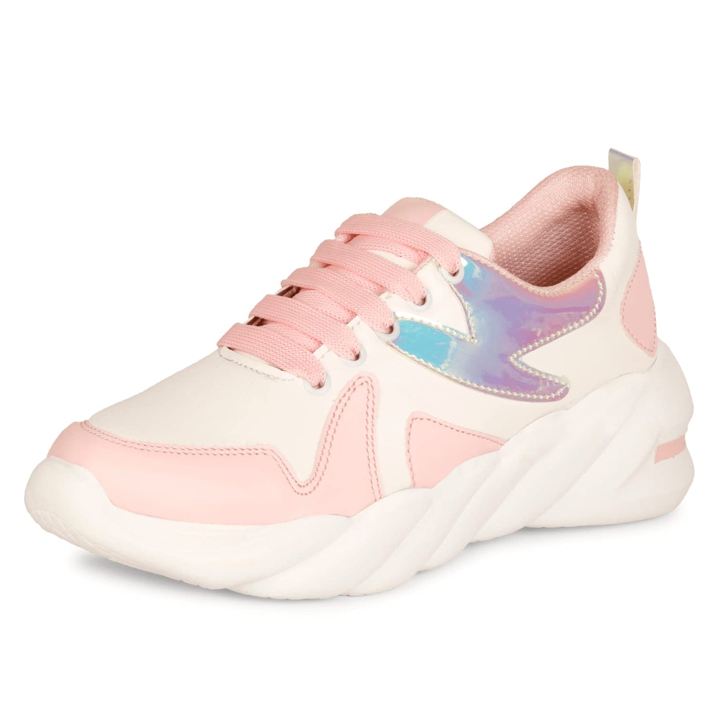 XE Looks 100% Vegan Leather Women's Pink Comfortable Shoes for Daily Walking