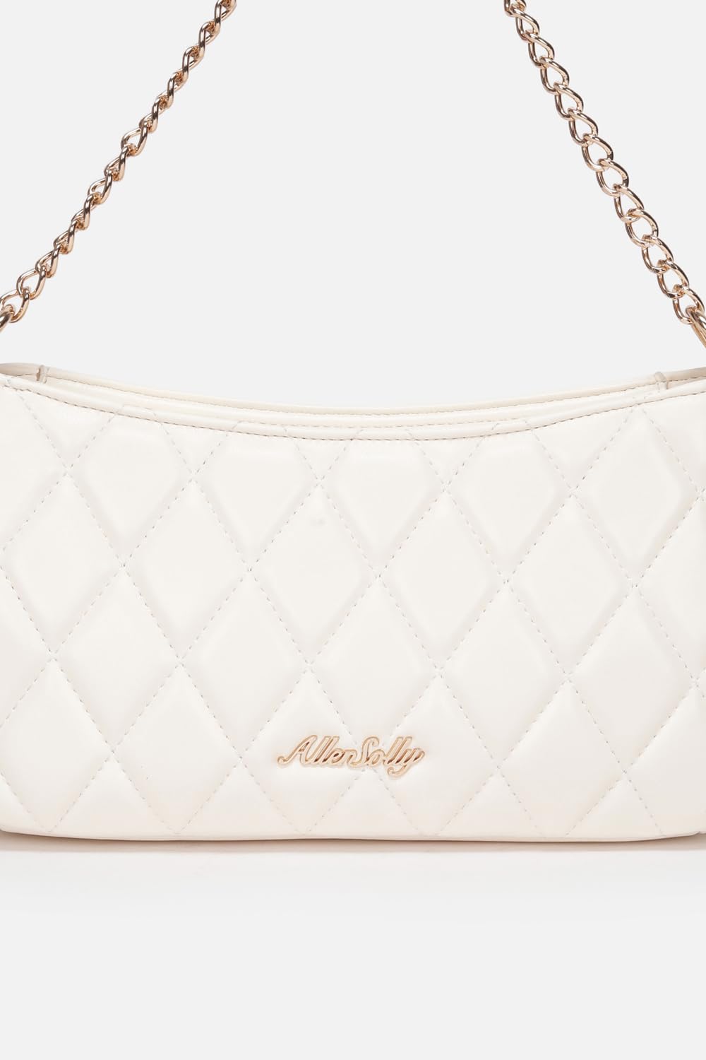 Allen Solly Geometric Quilted Baguette Shoulder Bag