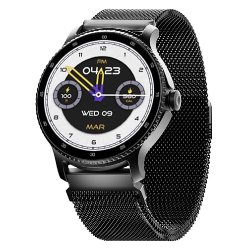 boAt Lunar Discovery – 2026 Edition w/ 1.39" (3.5 cm) HD Display, Bluetooth Calling, Emergency SOS, HR, SpO2 & Sleep Tracking Smart Watch for Men & Women (Black Metal)