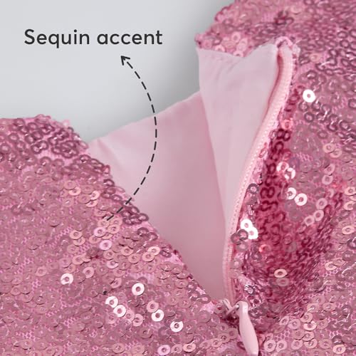 Hopscotch Girls Pink Sleeveless Sequined Party Dress with Headband for Age (4-5 Years)