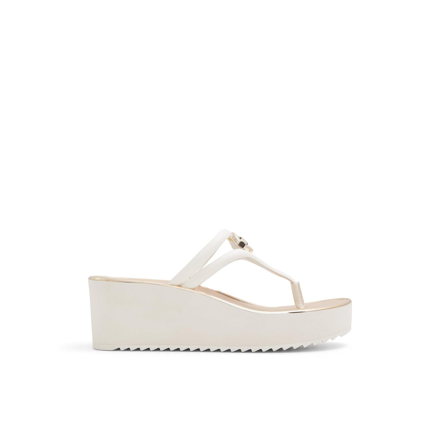 Aldo ALBOBRENNA-IN100 Ladies WHITE Wedge Sandals