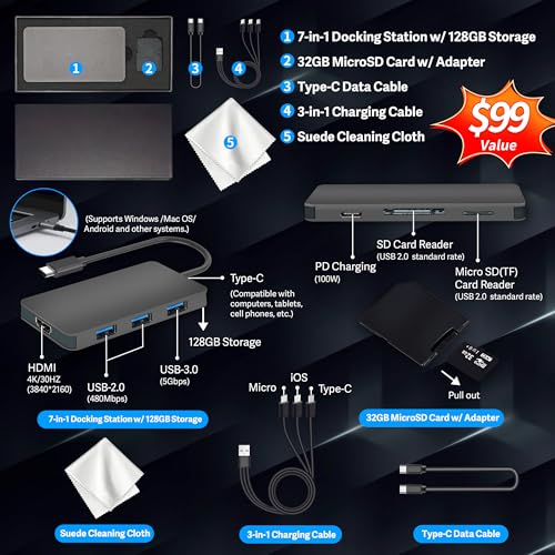 Lenovo V14 14" FHD Business Laptop, Intel i7-13620H, 16GB DDR4 RAM, 1.16TB Storage(1TB SSD+160GB Docking Station Set), ‎Intel UHD Graphics, Wi-Fi 6, Webcam, Windows 11 Pro, Black