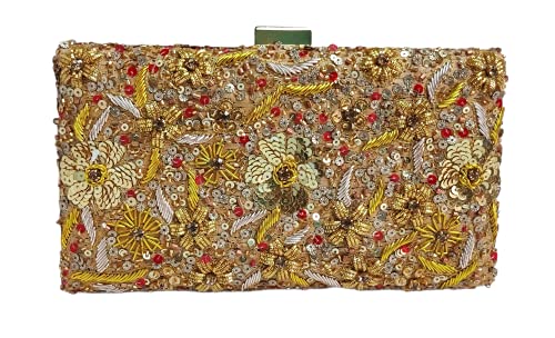 DUCHESS Women's Golden Box Clutch