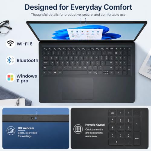 Dell 15 Touchscreen Laptop, Intel 13th i5-1334U, 16GB DDR5 RAM, 512GB SSD