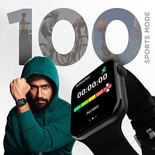 Fire-Boltt Visionary 1.78" AMOLED Bluetooth Calling Smartwatch with 368 * 448 Pixel Resolution, Rotating Crown & 60Hz Refresh Rate 100+ Sports Mode, TWS Connection, Voice Assistance (Black)