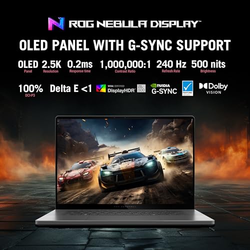 ASUS ROG Zephyrus G16 (2026),Intel Core Ultra 7 255H, RTX 5070-8GB, 32GB RAM, 1TB SSD, 2.5k FHD+,16"(40 cm), Win 11,M365 Basic(1 Year),Office 2024, Eclipse Gray, 1.85 Kg, GU605CP-QR117WS,Gaming Laptop
