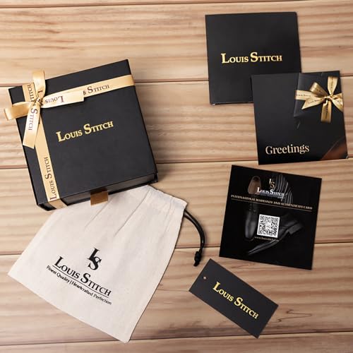 LOUIS STITCH Premium VT Leather Men's Auto Lock Belt | No Holes Belts for Men | Leather Belt for Gents (LSBE-SY-ALGY32-ALGB)