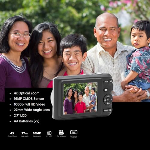 Kodak PIXPRO FZ45 Friendly Zoom Digital Camera (White) Bundle with 32GB Memory Card, Travel Organizer and Storage Case, Alkaline Batteries, and SD Reader (5 Items)