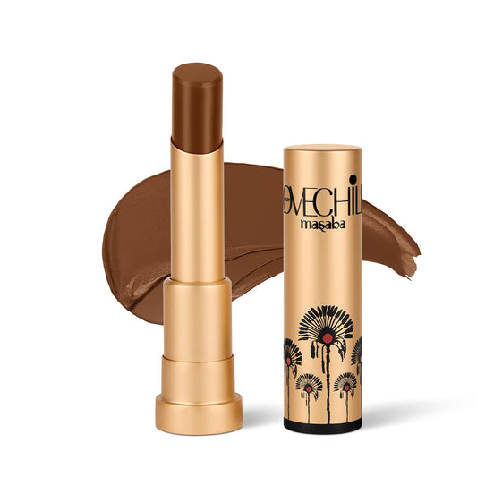 LoveChild Masaba Lush Creme Lipstick (Caramel Brown), Moisturizing Satin Finish with Ceramides & Shea Butter, Lightweight, Long-Lasting & Ultra-Smooth, For All Indian Skin Tones, Raincheck 3.5g