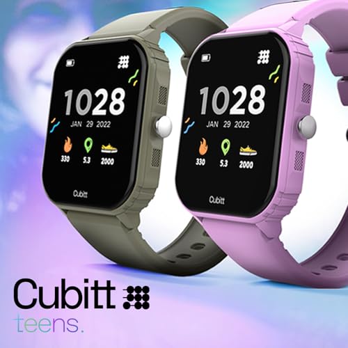 Cubitt Teens Smartwatch, 1.85” Touchscreen Fitness Tracker – Forest Green