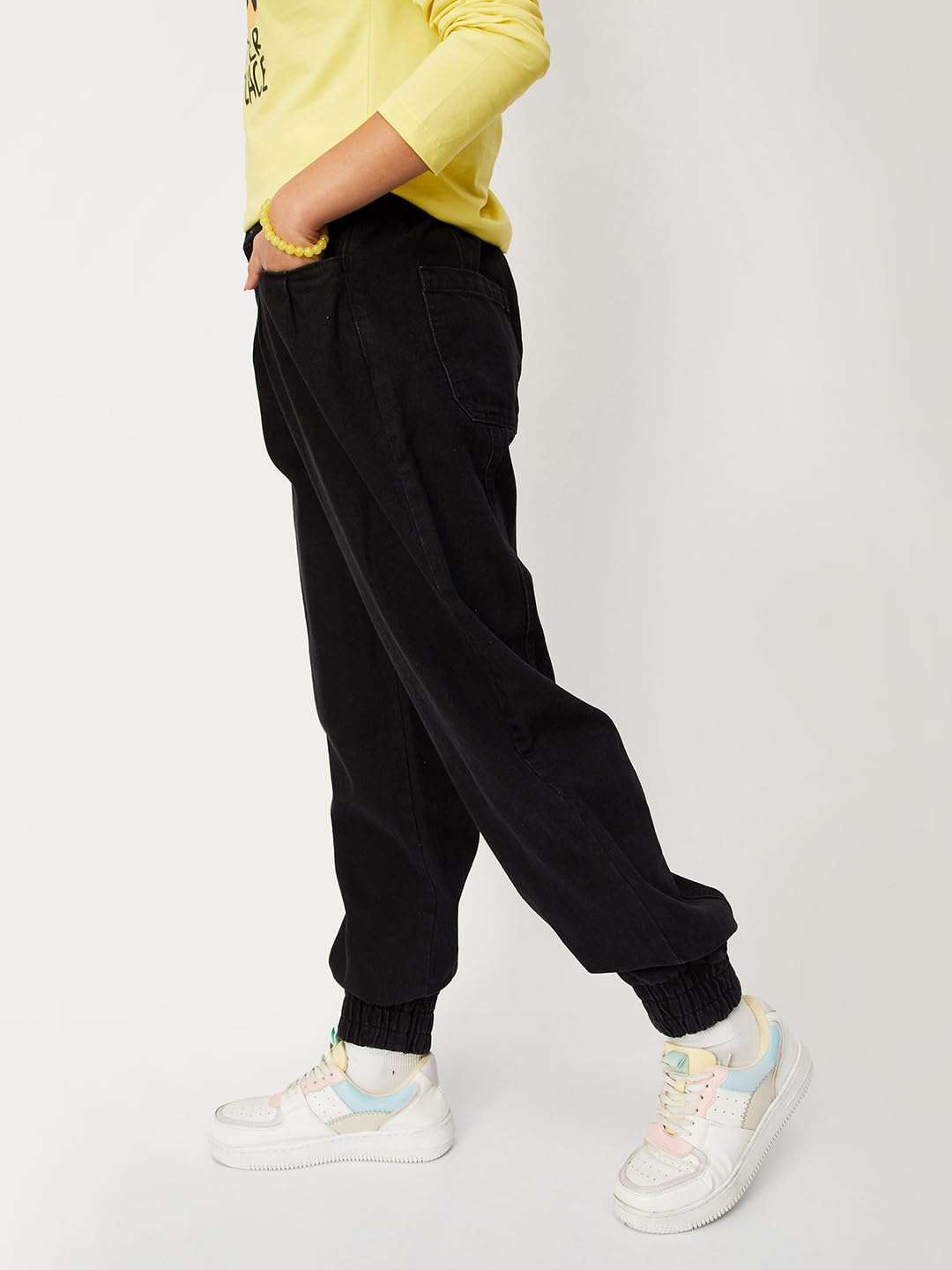 Max Girl's Slim Jeans (W23EFD07BLACK_Black