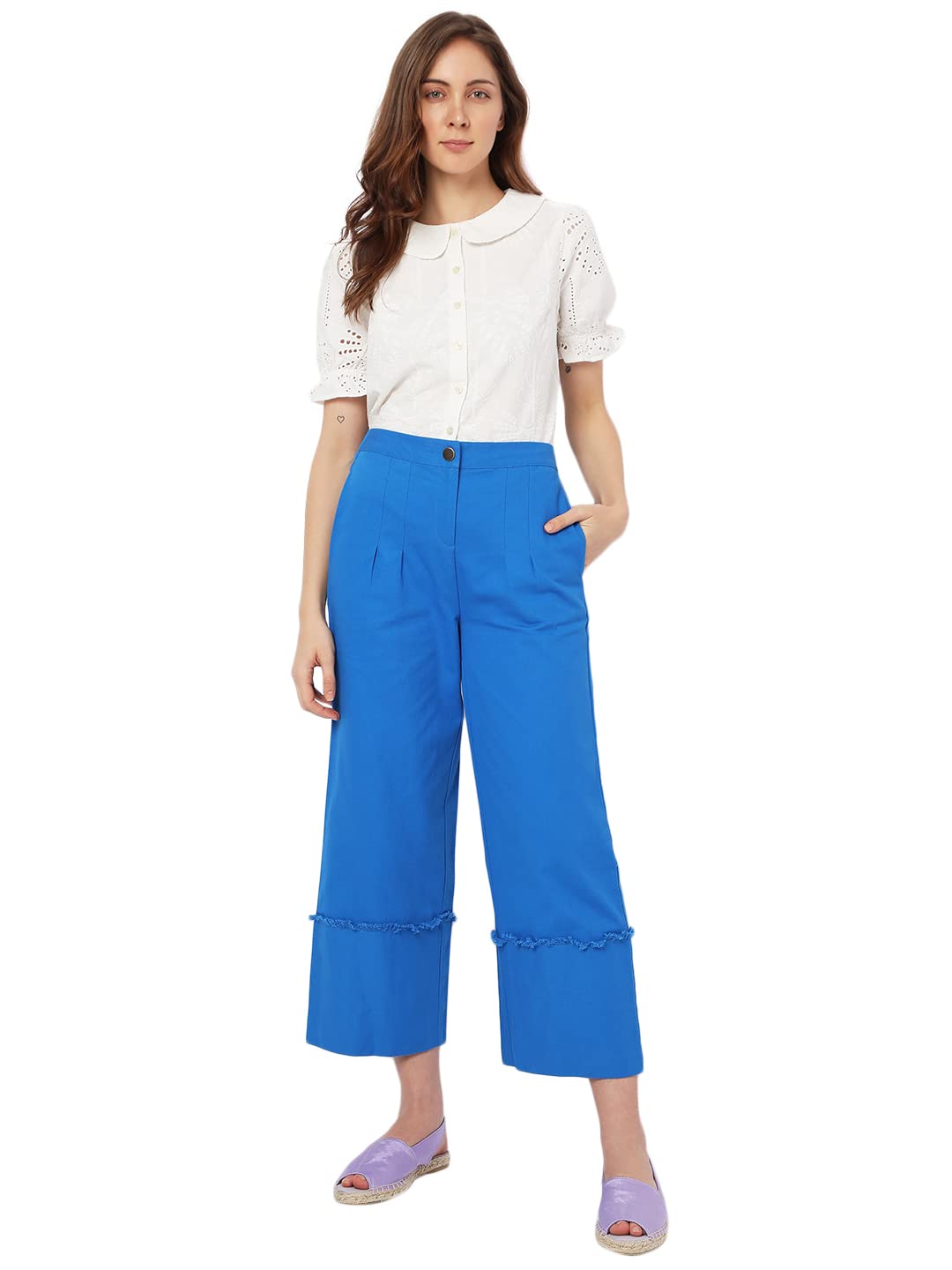 VERO MODA Straight Fit Pants (224490101_Directoire Blue_L)