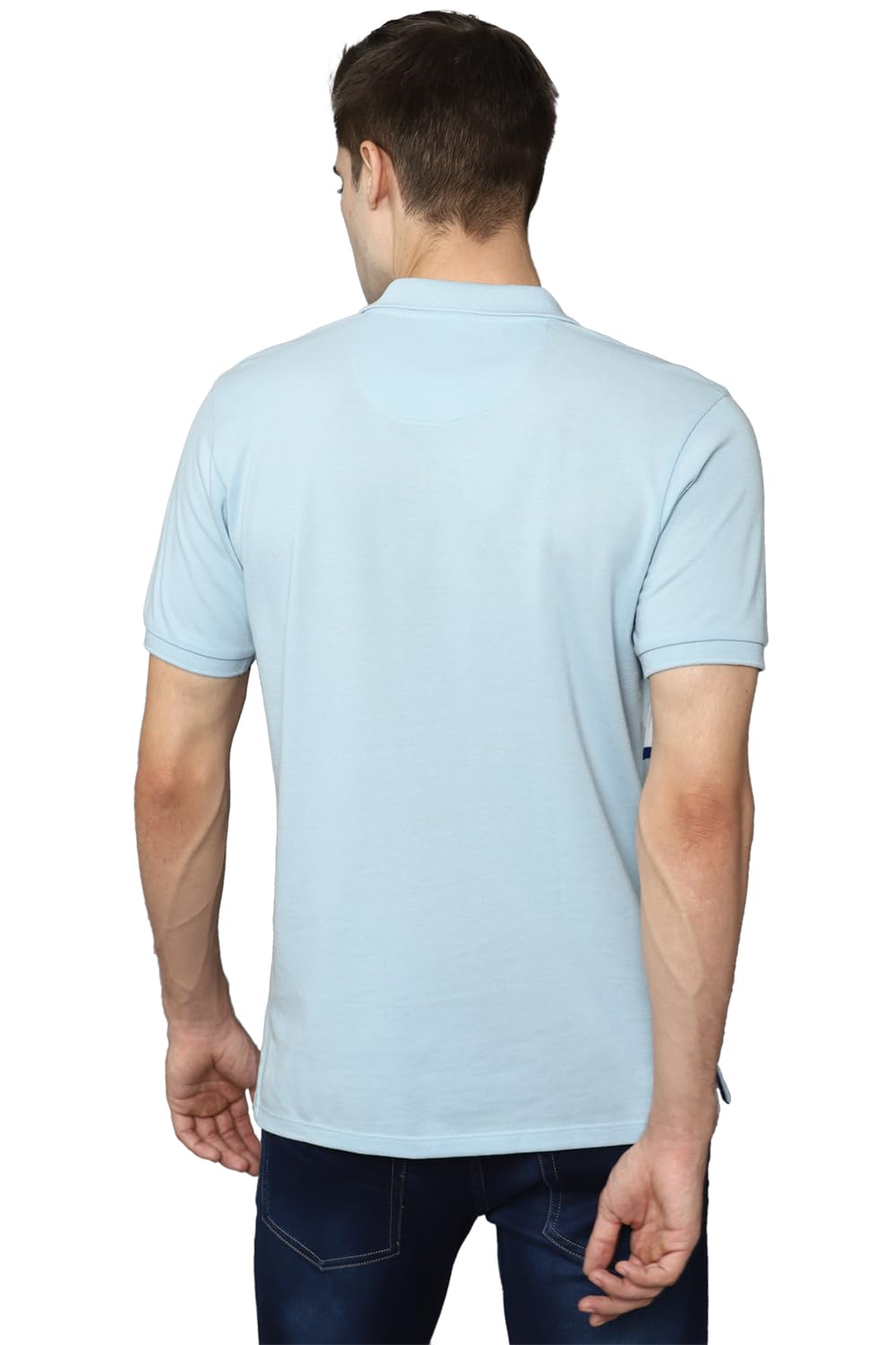 Allen Solly Men's Regular Fit T-Shirt (ASKPCURGF454358_Blue L)