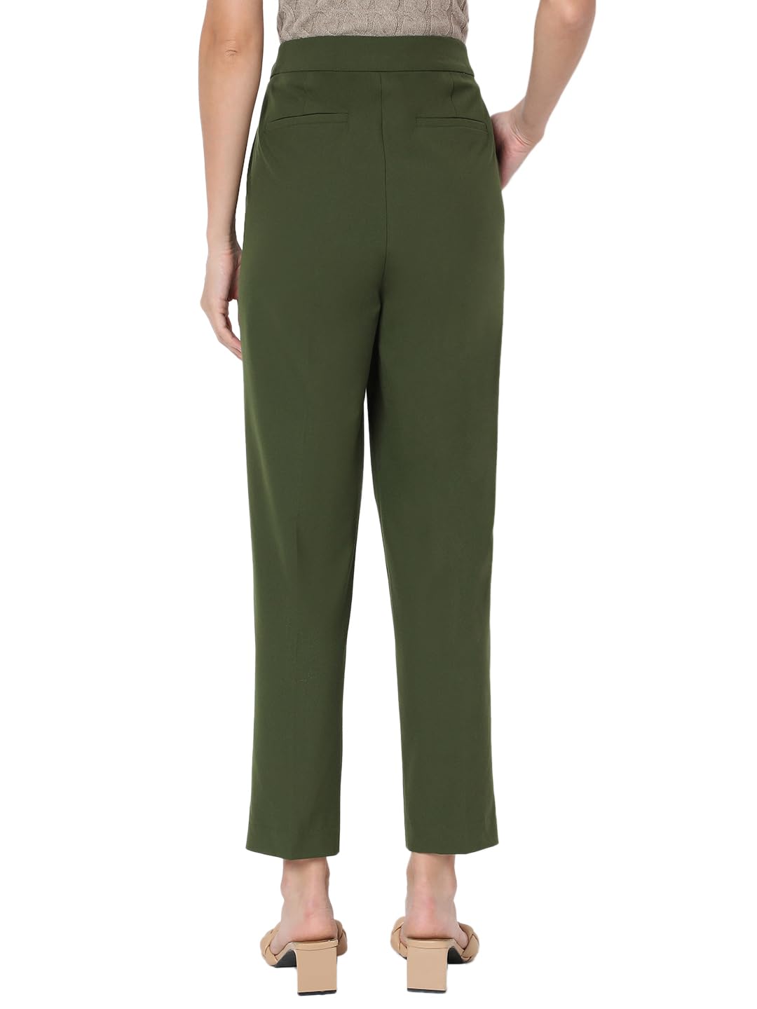 VERO MODA Womens Slim Fit High Rise Trouser