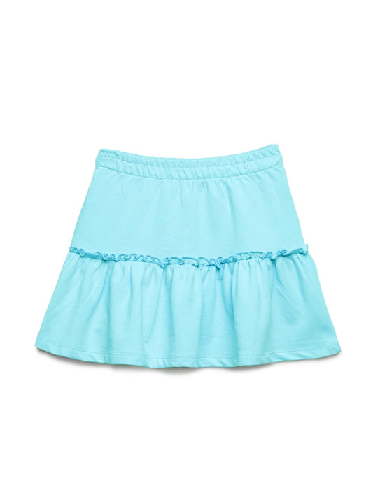 The Souled Store Solids: Turquoise Kids and Girls Regular Fit Solid Cotton Blue Color A-Line Skirts