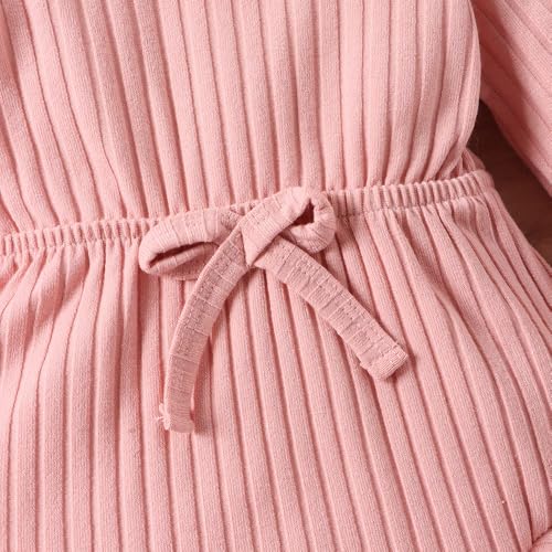 Hopscotch Baby Girls Textured Print Full Sleeves Pink Bodysuits For Ages (12-18 Months)