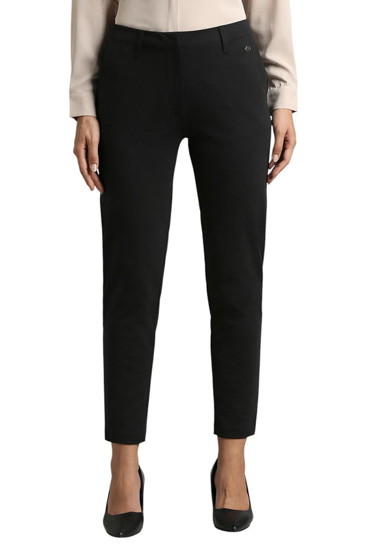 Van Heusen Women's Regular Pants (VWKBCRGFN22457_Black