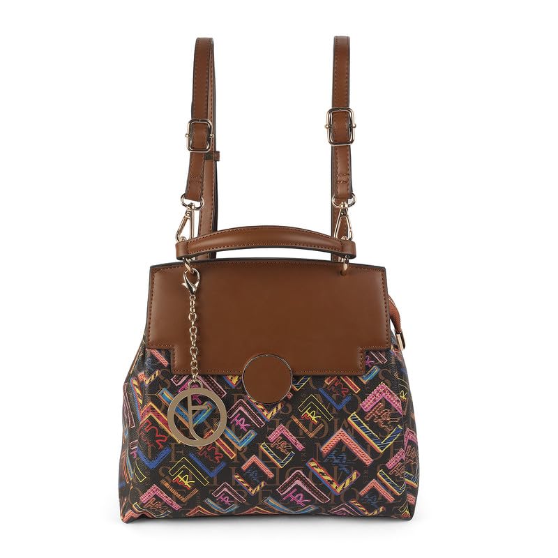 tresmode GESSA Brown Women's Vegan Leather Backpack