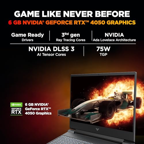 HP Victus,13th Gen Intel core i7-13650HX, 6GB RTX 4050, 24GB DDR5(Upgradeable), 512GB SSD, 144Hz, 300 nits, 15.6''/39.6cm, Win11, Office24, Mica Silver, 2.29kg, fa2531/2495tx, Xbox pass* Gaming Laptop