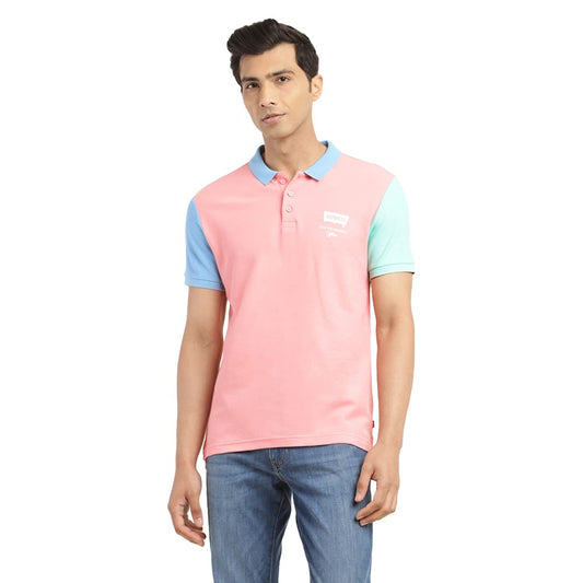 Levi's Men's Colorblock Regular Fit T-Shirt (A1383-0073_Quartz Pink S)