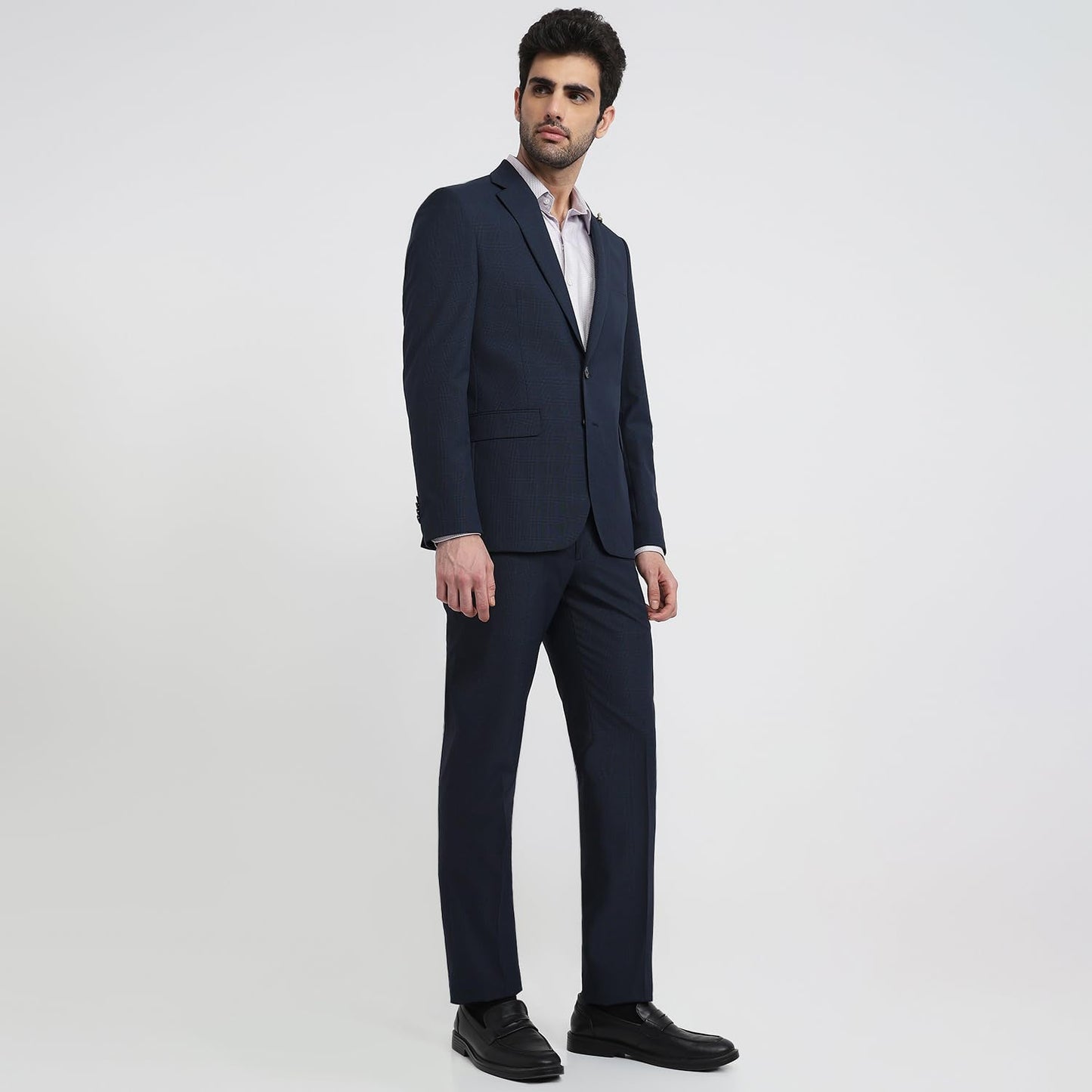 Raymond Blue Checks Pattern Men Suit