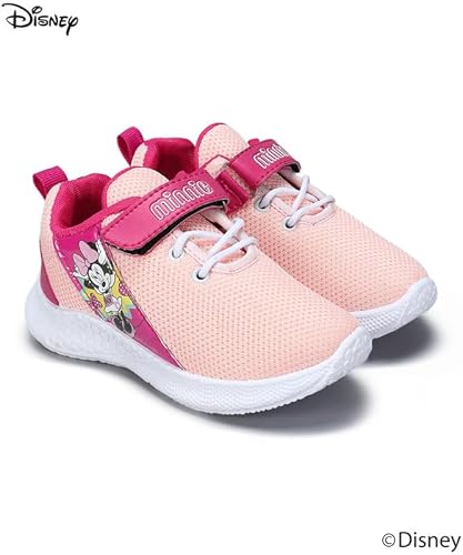 PARAGON Disney Girls Peach Casual Shoes | Comfortable, Durable & Stylish Sneakers with Velcro, Cushioned Support, and Versatile Design | Perfect for Everyday Wear