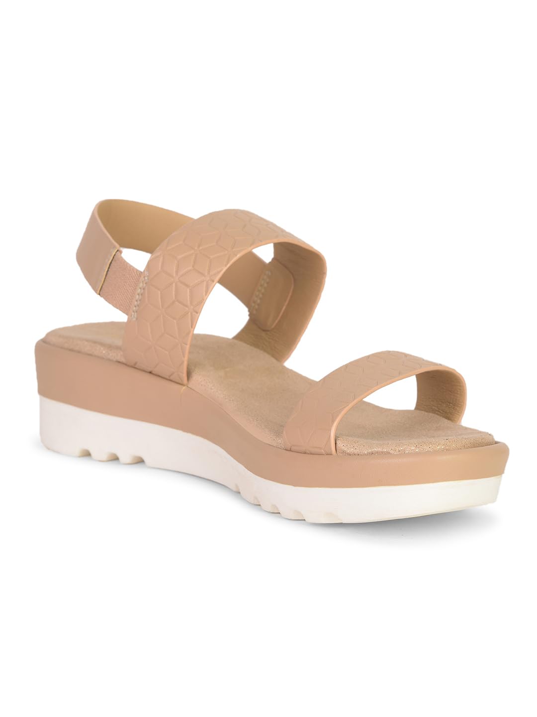 Bata 5618 Andrea Sandal Beige Sandals for Women|Family outings|Cushioning|Adjustable Straps|Keep feet Cool and Dry| Size- 3