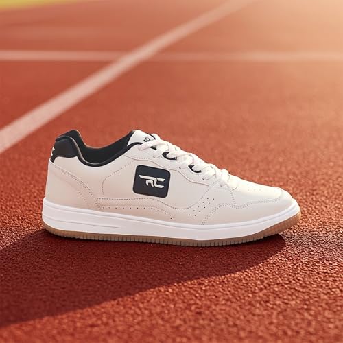 Red Chief Men’s Sneaker | Off White Lace-Up Low Ankle Athletic Shoe with PU Upper (C6020)
