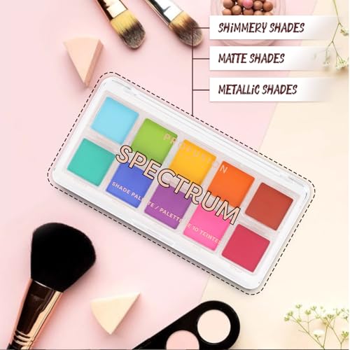Profusion Cosmetics 10 Shade Eyeshadow Palette - High Pigmented Multi-Finish Colors, Vegan & Cruelty-Free, Create Stunning Looks On-the-Go - Travel-Friendly & Versatile Makeup, Spectrum