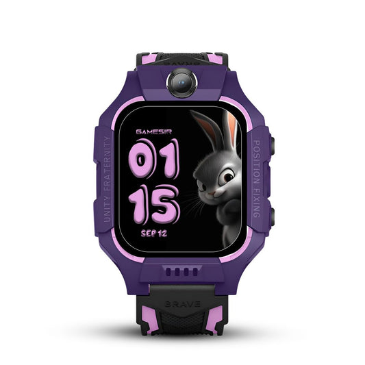 GameSir Q18 Kids Smart Watch, 2G/3G Connectivity, Voice Calling, GPS Tracker, Two-Way Calling, SOS Function, Camera & Water Rasistence, Smartwatch for Kids - Boys & Girls - (Purple)