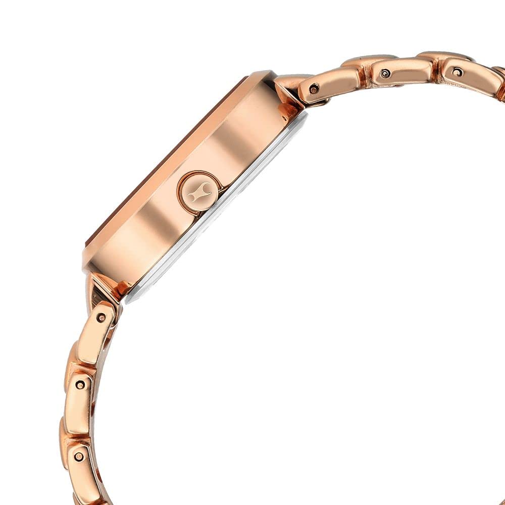 Fastrack Uptown Retreat Quartz Analog Pink Dial Metal Strap Watch for Girls-NS6277WM01/NT6277WM01
