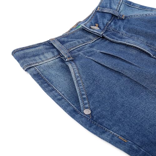 United Colors of Benetton Girl's Wide Leg Jeans (25A4DENCG103I901_Blue